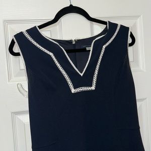 Tommy Hilfiger column dress Size 12 Navy/off white